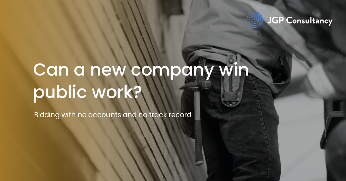 Home 23 JGP Consultancy article card: Can a new company with no track record win a public sector contract?