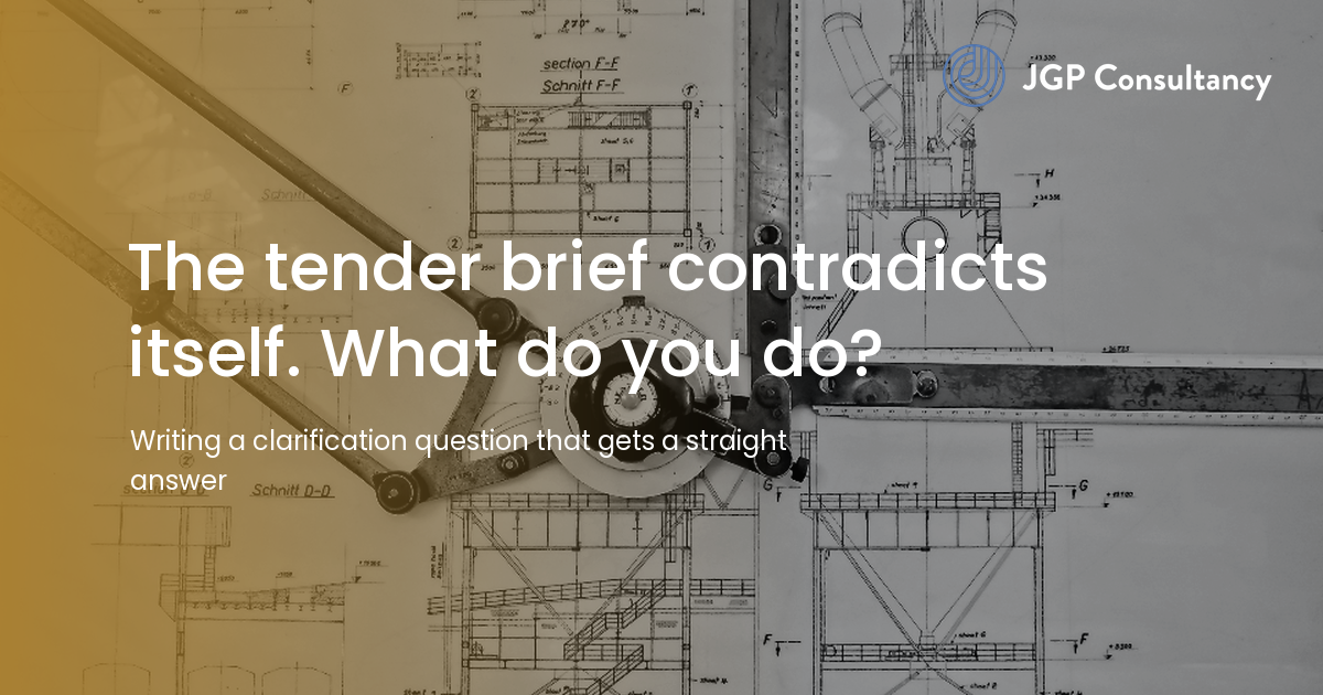 JGP Consultancy article card: The tender brief contradicts itself. What do you do?